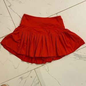 Elegant Red Skater Skirt